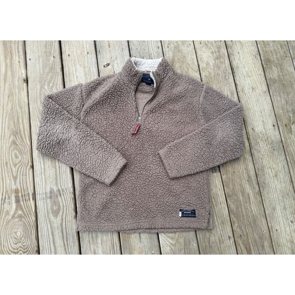 Southern Marsh Appalachian Pile Sherpa Pullover Sweatshirt Mens XS Quarter Zip - Picture 1 of 7